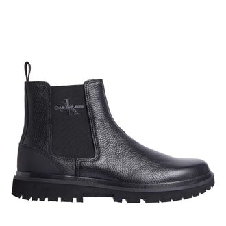 Calvin Klein Eva Black Pebbled Leather Chelsea Boots
