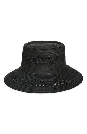 Nordstrom Rack Straw Latern Hat in Black at Nordstrom Rack