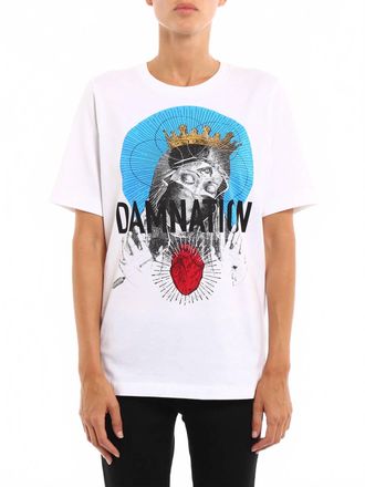 Dsquared2 Mens Damnation Print Cotton T-Shirt In White