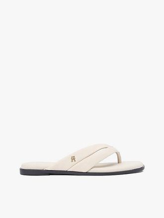 Tommy Hilfiger Leather Toe Post Flat Sandals