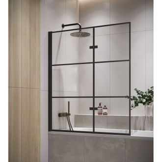 Badplaats Mampara De Ba&ntilde;o Berkan 110 X 140 Cm - Negro - Mampara De Ba&ntilde;o Gi