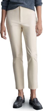 Mango Straight Leg Ankle Pants in Ecru at Nordstrom, Size 6