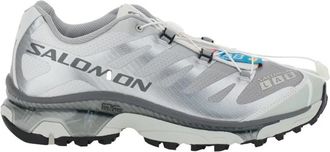 Salomon Grijze lage top sneakers met zilveren accenten - Heren - Sneakers - Grijs - 42 1/2 EU - Schoenen