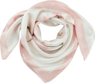 Laura Scott Halstuch LAURA SCOTT, Damen, rosa (rosa gebl&uuml;mt), Satin, Polyester, bedruckt, gebl&uuml;mt, gemustert, leicht durchscheinend, leicht gl&auml;nzend, Modet&uuml;cher H