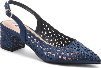 Lady Couture Donn Embellished Slingback Pump in Navy at Nordstrom Rack, Size 11
