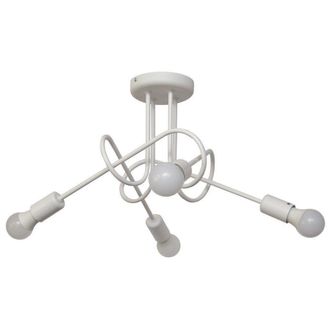 Netlighting Oxford Multi Arm Semi Flush Ceiling Light White 44cm
