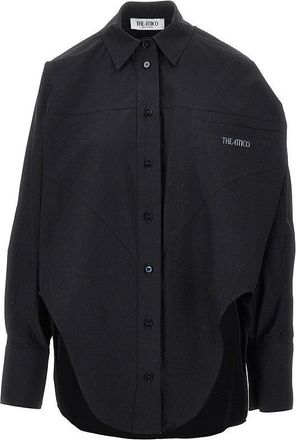 The Attico Oversized shirt with moulded hem Woman 38