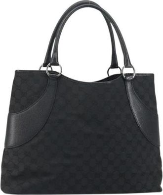 Gucci Pre-owned Canvas Handtas - Dames - Vintage Handtas - Zwart - ONE Size - Vintage