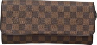 Louis Vuitton Twin Brown Canvas Shoulder Bag (Pre-Owned)