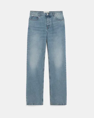 Ami Ami Paris - Blue large-fit cotton jeans blue - Size: 26/SH - Short Lenght