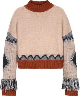 Izia Jumper Dames Beige Veelkleurig
