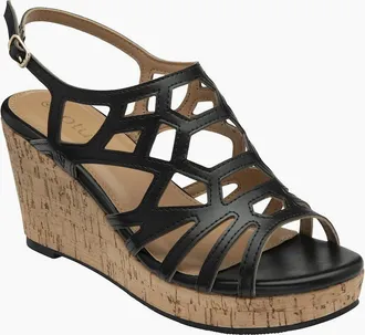 Lotus Womens Rhi Womens Wedge Sandals - Black - Size: 6