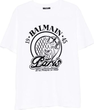 Balmain T-shirt met korte mouwen - Heren - T-shirts - Wit - XL - Nylon - Tops
