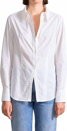 Apiece Apart Amine Fitted Shirt In Cream