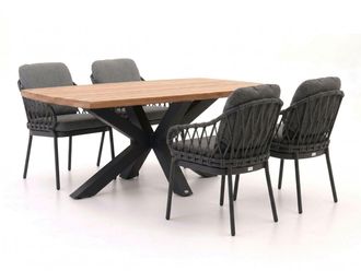 Tierra Outdoor Natal/Induno Deens Ovaal 180cm dining tuinset 5-delig