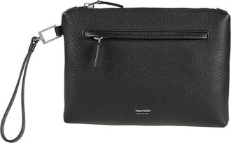 Tom Ford Pochette met polsband - Heren - Schoudertassen - Zwart - ONE Size - Leer - Tassen