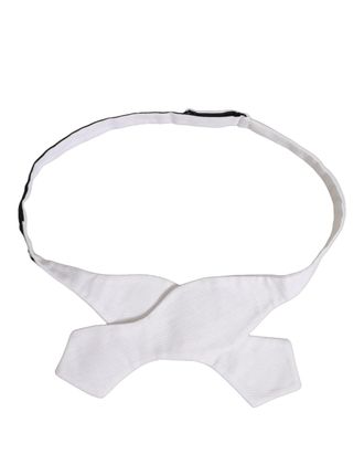 Dolce & Gabbana Silk Self-Tie Bow Tie - White
