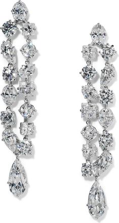 Nadri Riviera Double Linear Drop Earrings in Rhodium at Nordstrom