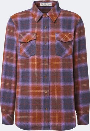 God's True Cashmere Camisa Vulcan de cachemir de tart&aacute;n con ojo de tigre
