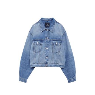 Anine Bing Quincy Buttoned Denim Jacket