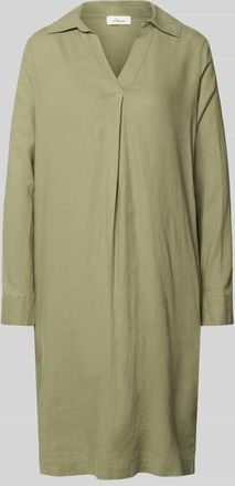 s.Oliver Red Label Figurumspielendes Freizeitkleid aus Leinen-Viskose-Mix in Khaki, Gr&ouml;&szlig;e 34