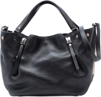 Burberry Pre-owned Burberry Small Leather and House Check Canvas Maidstone Satchel Y9VRUD773B0NFUTN