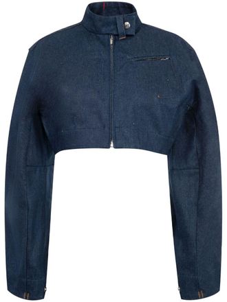 Jacquemus Cabrio denim jacket - women - Cotton - 34 - Blue