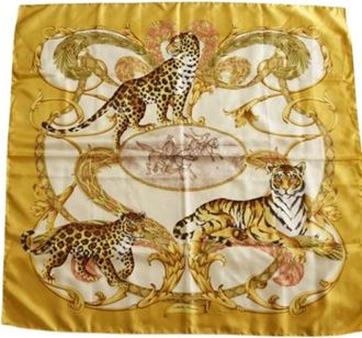 Ferragamo Pre-owned Fabric Scarf - Dames - Vintage Accessoires - Geel - ONE Size - Vintage