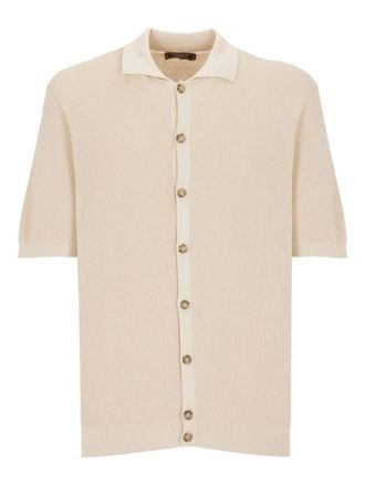 PESERICO short-sleeve knitted shirt - men - Cotton - 48 - Neutrals