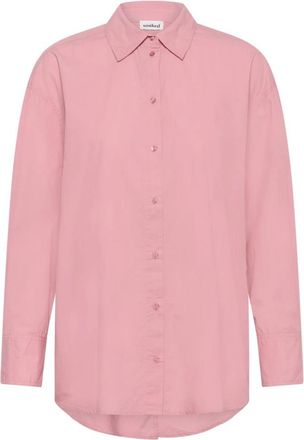 Soaked In Luxury Poplin Shirt in Polignac Stijl - Dames - Overhemden - Roze - L - Overhemden