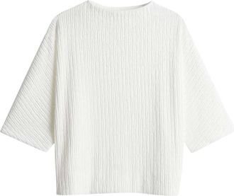 OPUS Sirelo Top - Dames - Blouses & Shirts - Wit - Maat: L Leer
