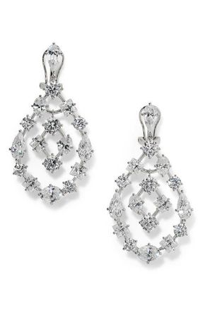 Nadri Riviera Chandelier Drop Earrings in Rhodium at Nordstrom