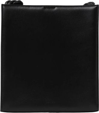 Jil Sander Shoulder Bags, female, Black, Size: ONE SIZE Leather Clutch Bag