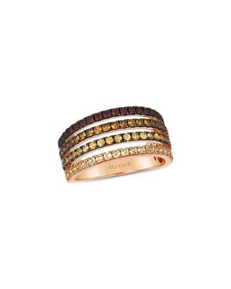Le Vian 14K Rose Gold 1.18 Ct. Tw. Diamond & Garnet Band Ring