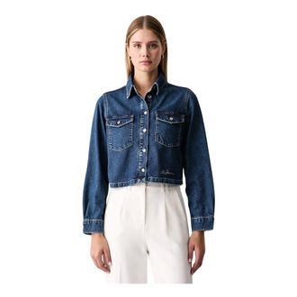 Liu Jo Denim overhemd - Dames - Blouses & Shirts - Blauw - Maat: XS Denim