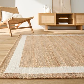 La Redoute Interieurs Tapijt in jute en wol met contour, Arian