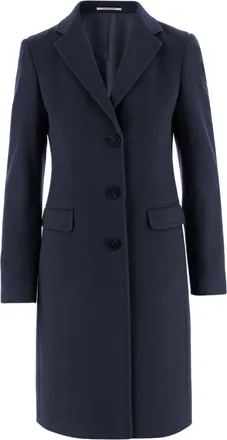 Tagliatore Single-Breasted Cashmere Coat with Lapel Collar and Buttoned Cuffs
