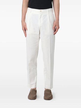 Incotex 541 pleated trousers - men - Cotton/Elastane - 56 - White