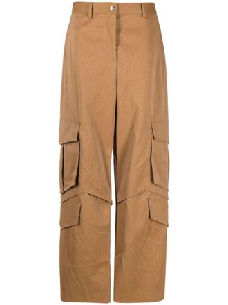 Msgm multi-pocket cargo trousers - Brown