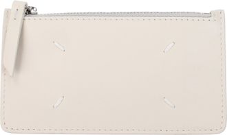 Maison Margiela Damens Lederbeige Geldb&ouml;rse