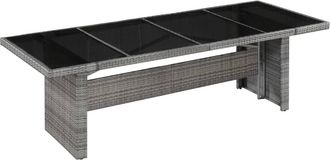 vidaXL Furniture Limited - Mesa De Jard&iacute;n Rat&aacute;n Sint&eacute;tico Y Vidrio