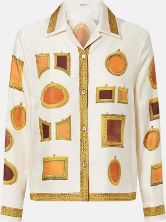 Versace Printed silk twill shirt