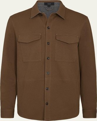 Vince Mens Solid 4-Pocket Shirt Jacket