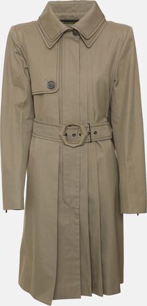 Sportmax Khaki Green Gabardine Trench Coat
