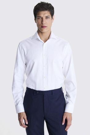 Moss Regular Fit White Dobby Shirt