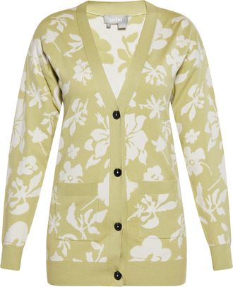 Usha Vest Dames Lichtgroen gebroken wit