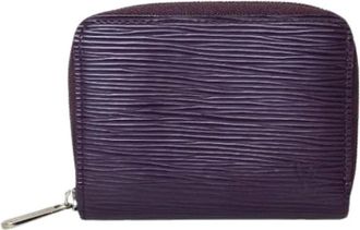 Louis Vuitton Pre-owned Coin Case - Dames - Vintage Accessoires - Paars - ONE Size - Leer - Vintage