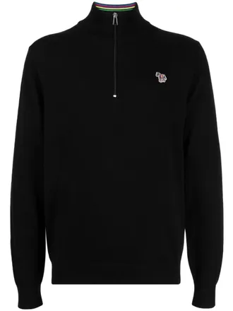 Paul Smith zebra-appliqu&eacute; jumper - Black
