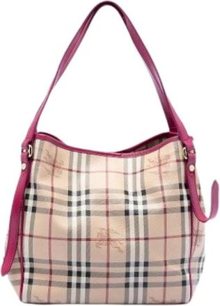 Burberry Pre-owned Shoulder Bags, female, Multicolor, Size: ONE SIZE Pre-owned Canvas Tote