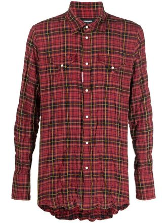 Dsquared2 Camicia a quadri - Rosso